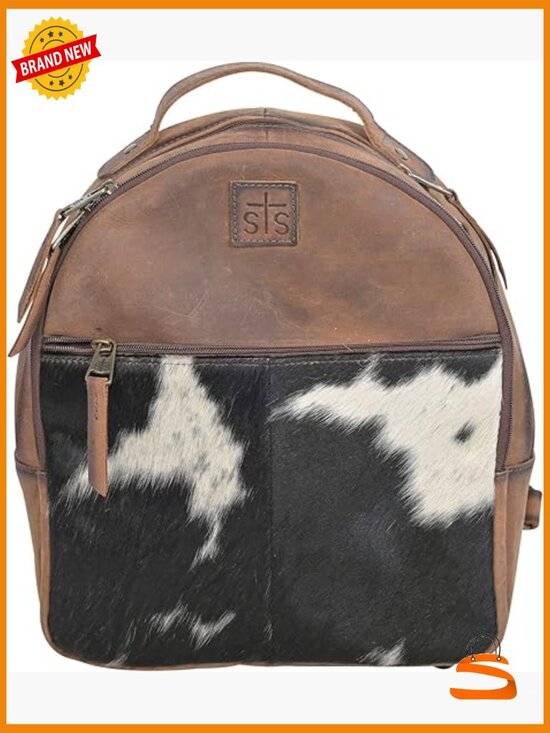 Women\'s Leather Backpack with Adjustable Shoulder Straps, One Size